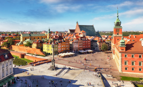 Castle Square in Warsaw on the Royal Route