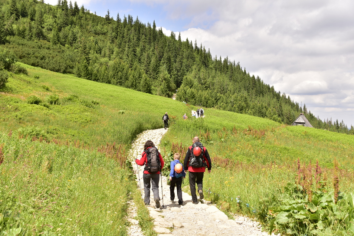 The mountain trek in Tatrzanski National Park