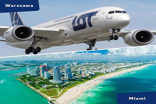 LOT connects Warsaw with Miami!