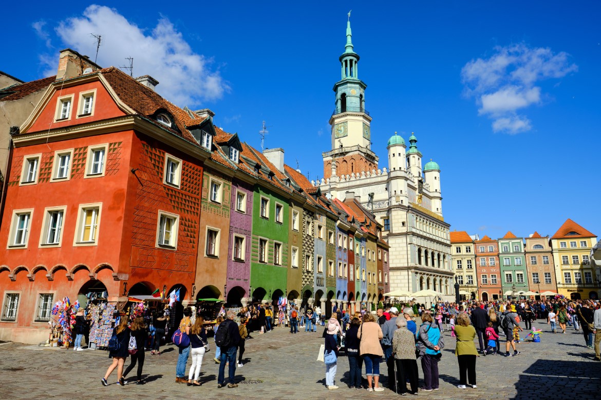 Poznan old market square and town hall