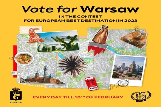 Vote for Warsaw as the European Best Destination 2023