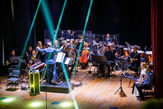 musicians on stage