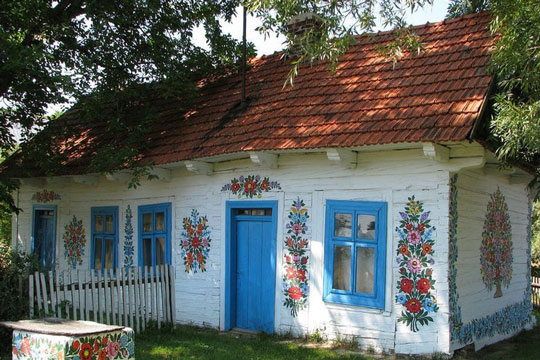 colorful peasant cottage