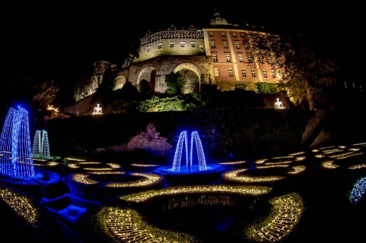 Ksiaz castle Gardens of light