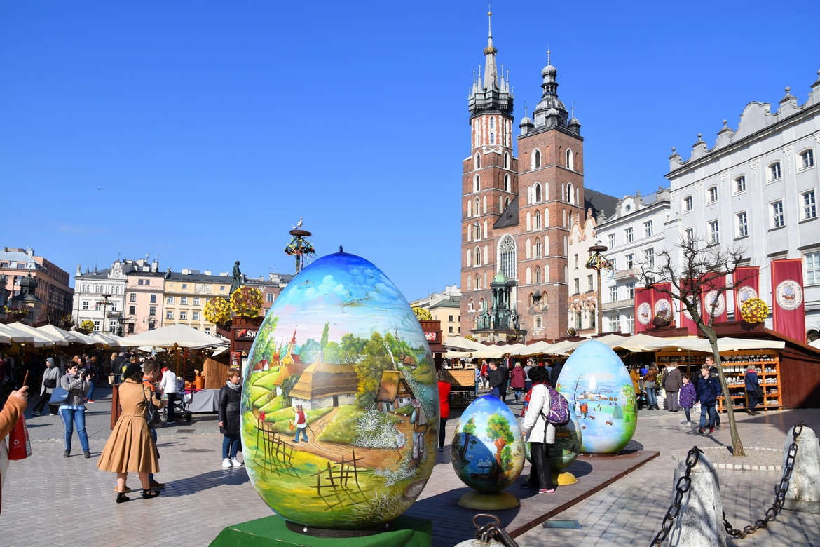 Kraków, Old Market, Easter eggs