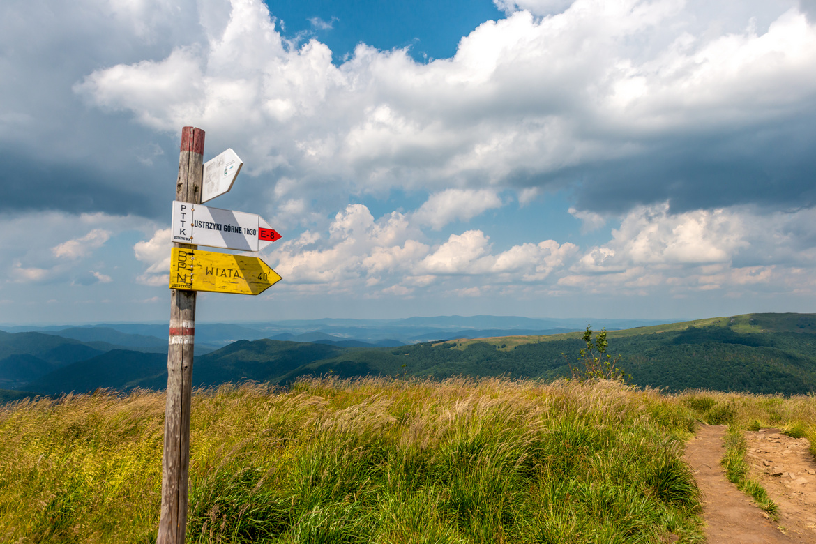 Trail in Bieszczady Mountains