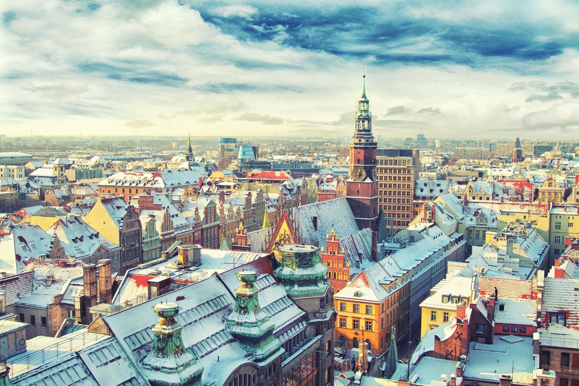 Gamla stan – panoramavy vintertid